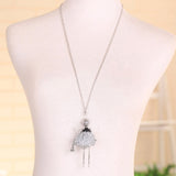 YLWHJJ new women doll cute black long necklaces & pendant hot dress baby girls maxi necklace brand fashion statement jewelry