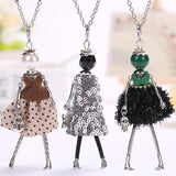 YLWHJJ new women doll cute black long necklaces & pendant hot dress baby girls maxi necklace brand fashion statement jewelry