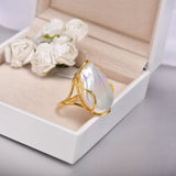 [YS] 925 Silver Ring 20-28mm Big Size Baroque Irregular Pearl Ring