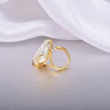 [YS] 925 Silver Ring 20-28mm Big Size Baroque Irregular Pearl Ring