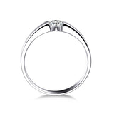 ZOCAI 0.30 CT CERTIFIED SI / H / VG  DIAMOND MEN'S ENGAGEMENT WEDDING BAND RING ROUND CUT 18K WHITE GOLD JEWELRY M00057