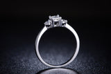 ZOCAI 100% natural diamond ring 0.42 ct F-G/SI certified diamond 18K white gold ring engagement ring fine jewelry W05957