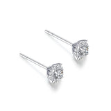 ZOCAI Brand Diamond Earrings Real Natural Certificated Main Diamond 0.10 CT H/SI 18K White Gold (AU750) Engagement Earrings