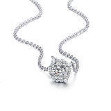 ZOCAI Brand Necklace 18K White Gold(AU750) Real Certificated 0.05 ct Diamond Gift Necklace D80152T