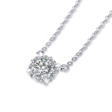 ZOCAI Brand Necklace 18K White Gold(AU750) Real Certificated 0.05 ct Diamond Gift Necklace D80152T