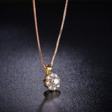 ZOCAI Brand Necklace 18K Yellow Gold 0.48 Ct Certified Diamond Pendant with 925 Silver Chain as Gift D04673