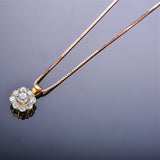 ZOCAI Brand Necklace 18K Yellow Gold 0.48 Ct Certified Diamond Pendant with 925 Silver Chain as Gift D04673