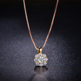 ZOCAI Brand Necklace 18K Yellow Gold 0.48 Ct Certified Diamond Pendant with 925 Silver Chain as Gift D04673