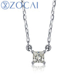 ZOCAI Design choker 0.10 CT Certified H / SI Diamond Link Necklace 18K rose Gold (Au750) D80009T