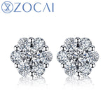 ZOCAI Earrings 0.43 Cttw Certified H / SI Real Diamond Stud Earrings18K rose Gold (Au750) E80090T