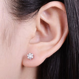 ZOCAI Earrings 0.43 Cttw Certified H / SI Real Diamond Stud Earrings18K rose Gold (Au750) E80090T