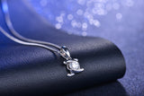 ZOCAI  Embrancing Love 0.25 CT Certified I-J/SI  Diamond Pendant 18K White Gold (Au750) +925 Sterling Chain As Gift D00520