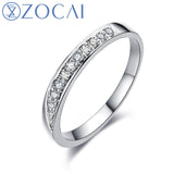 ZOCAI Harbor Of Love Real 0.11Ct Certified i-J/ SI Diamond Wedding Bands Ring His and Hers Diamond Ring Platinum Pt950 Q00447AB