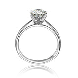 ZOCAI INFINITY NATURAL 1.0 CT GIA CERTIFIED H / SI DIAMOND ENGAGEMENT RING ROUND CUT 18K WHITE GOLD W00206