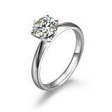 ZOCAI INFINITY NATURAL 1.0 CT GIA CERTIFIED H / SI DIAMOND ENGAGEMENT RING ROUND CUT 18K WHITE GOLD W00206