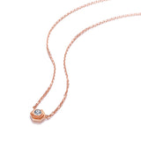 ZOCAI Necklace The Honeycomb Series Real 0.10 CT Diamond 18K Rose Gold (Au750) Necklace JBD00396