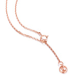 ZOCAI Necklace The Honeycomb Series Real 0.10 CT Diamond 18K Rose Gold (Au750) Necklace JBD00396