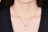 ZOCAI Necklace The Honeycomb Series Real 0.10 CT Diamond 18K Rose Gold (Au750) Necklace JBD00396