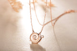 ZOCAI The Little Snail Real 925 Sterling Silver 100% Genuine 0.01 CT H/SI Diamond Necklace D04892