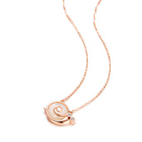 ZOCAI The Little Snail Real 925 Sterling Silver 100% Genuine 0.01 CT H/SI Diamond Necklace D04892