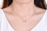 ZOCAI The Little Snail Real 925 Sterling Silver 100% Genuine 0.01 CT H/SI Diamond Necklace D04892