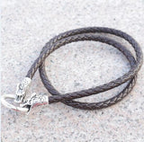 lanseis 1pcs viking wolf chain leather necklace men necklace