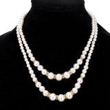 necklace collier femme collares statement Multilayer choker statement jewelry women Simulated Pearl necklaces & pendants