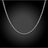 wholesale Price 50pcs/lot 925 stamped Silver Plated 1mm Link Rolo Chains 16",18" ,20",22",24 inch,fashion women's Jewelry Chains